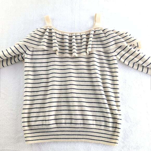 Joie Delbin Wool Cashmere Nautical Coastal Fisherman Sweater Women's Med - Picture 8 of 9